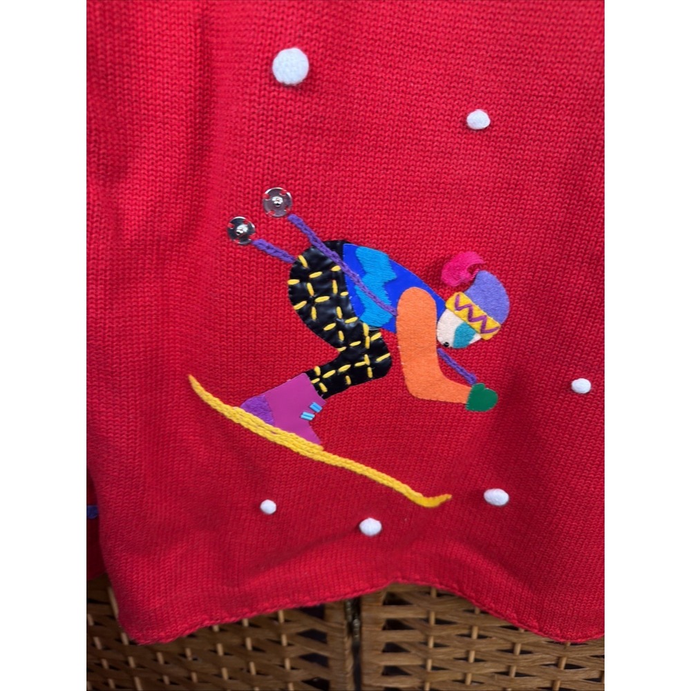 Michael Simon Women's Winter Ski Mulitcolor Holiday Mock Neck Sweater XL RARE - Picture 11 of 11
